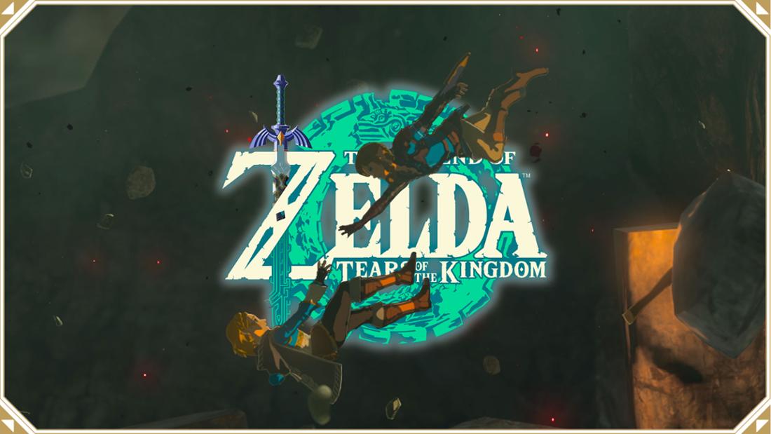 Link salta detrás de Zelda en Tears of the Kingdom