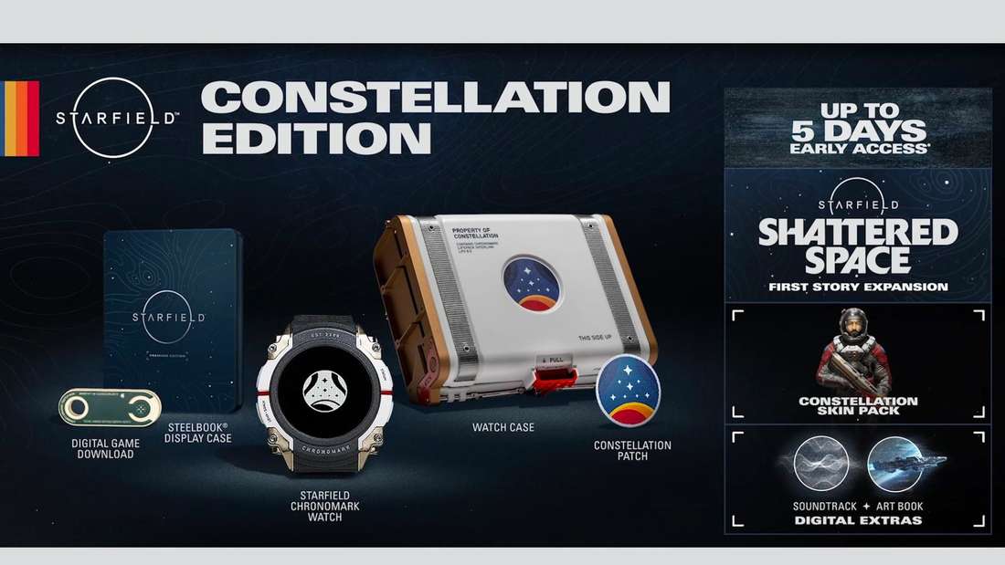 El contenido de Starfield Constellation Edition.